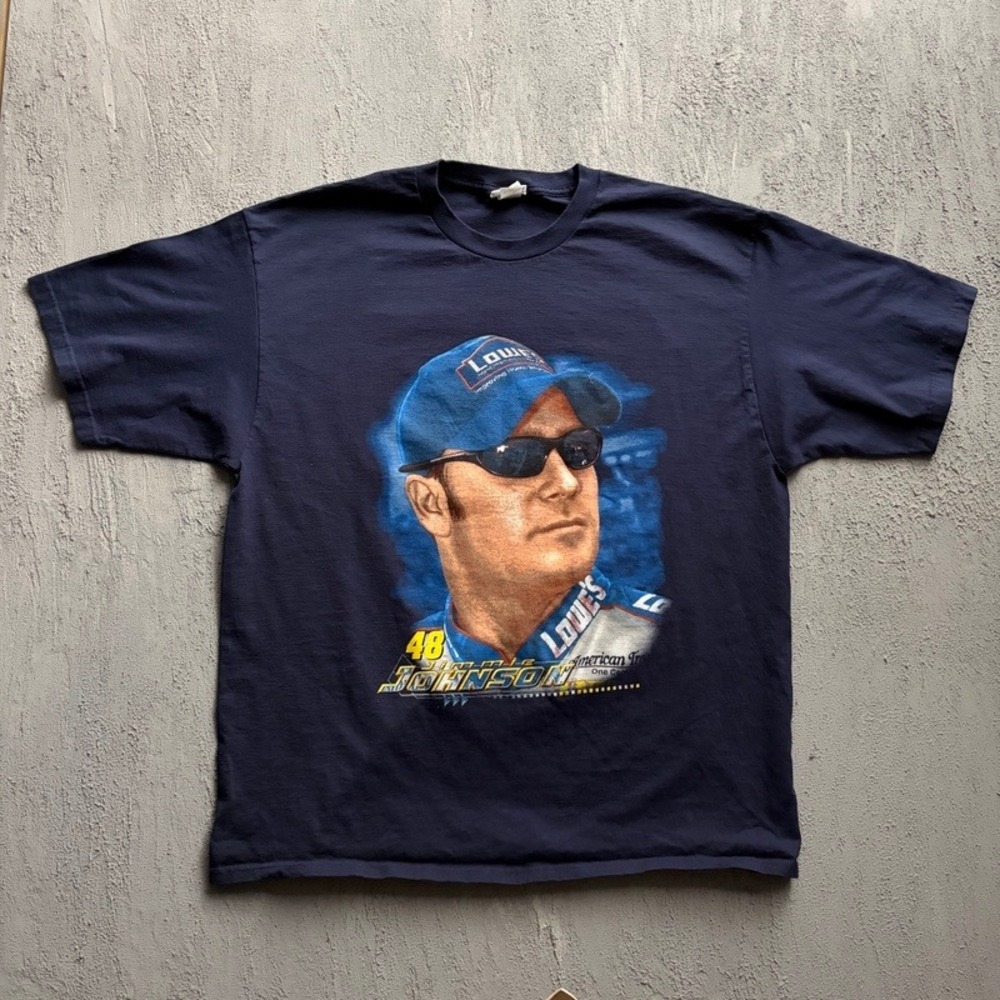 Vintage Jimmie Johnson Nascar Shirt 2XL Blue 2000s Chase Authentic